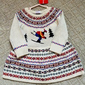 Hanna Andersson Fair Isle Skier Sweater Dress (NWT